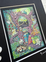 Original Watercolor Painting - Home of the Hedge Witch Side View 2