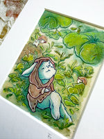 Original Watercolor Painting - Watching while you're sleeping Front View