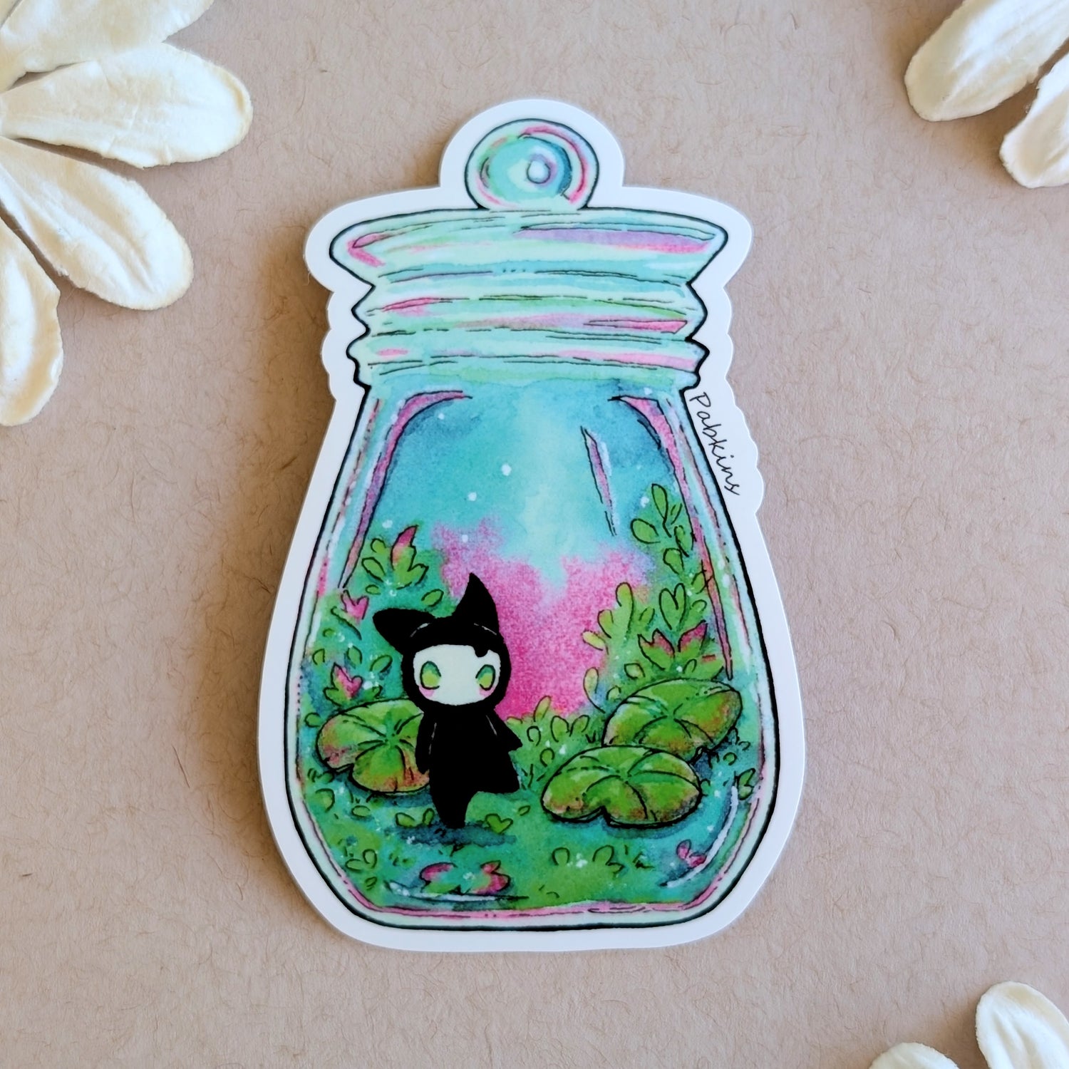 Playful Spirit Jar - Vinyl Sticker