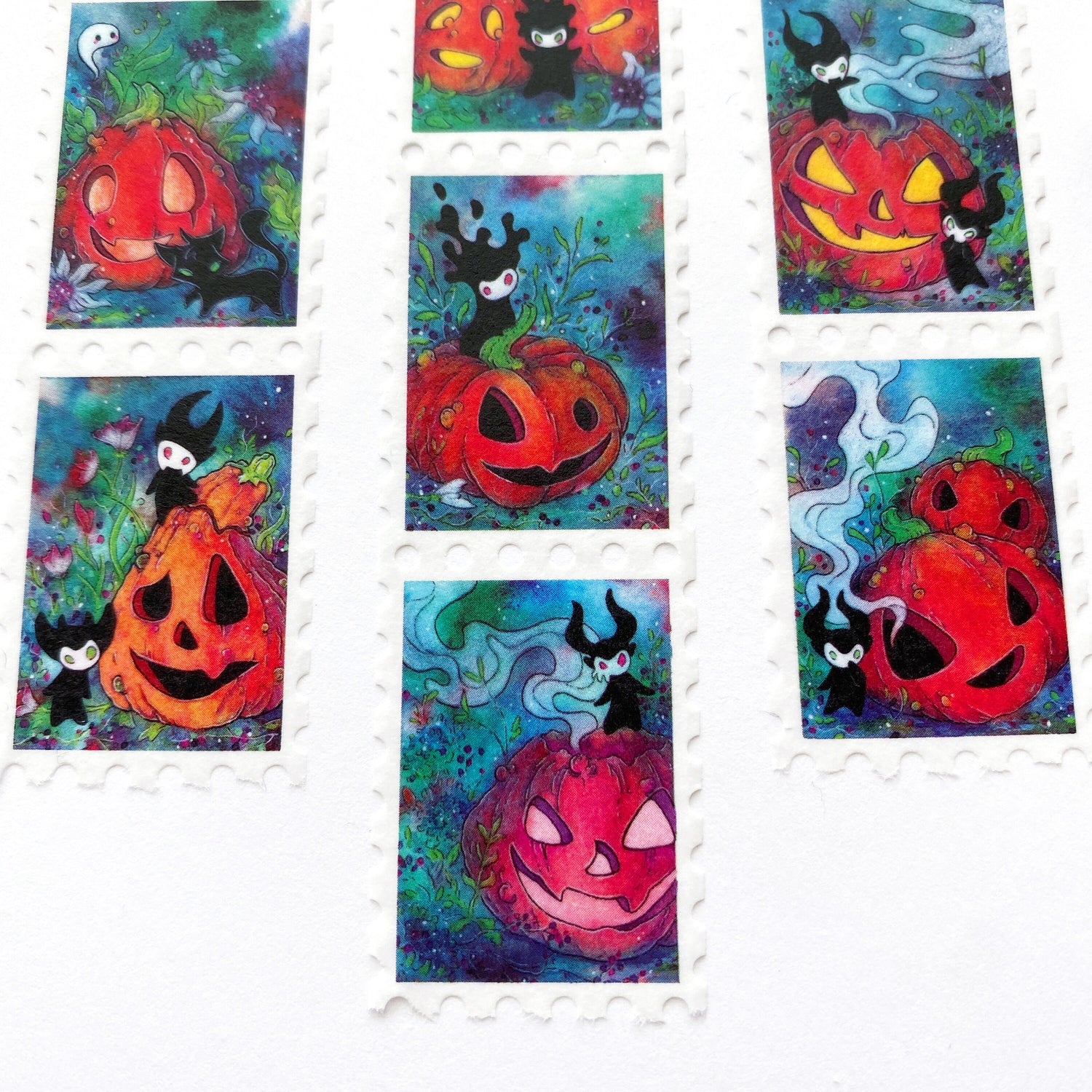 Pumpkin Spirits - Stamp Style Washi Tape Closeup