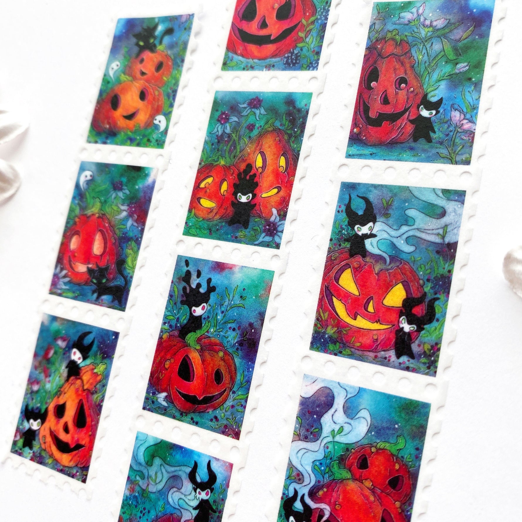 Pumpkin Spirits - Stamp Style Washi Tape Closeup 2