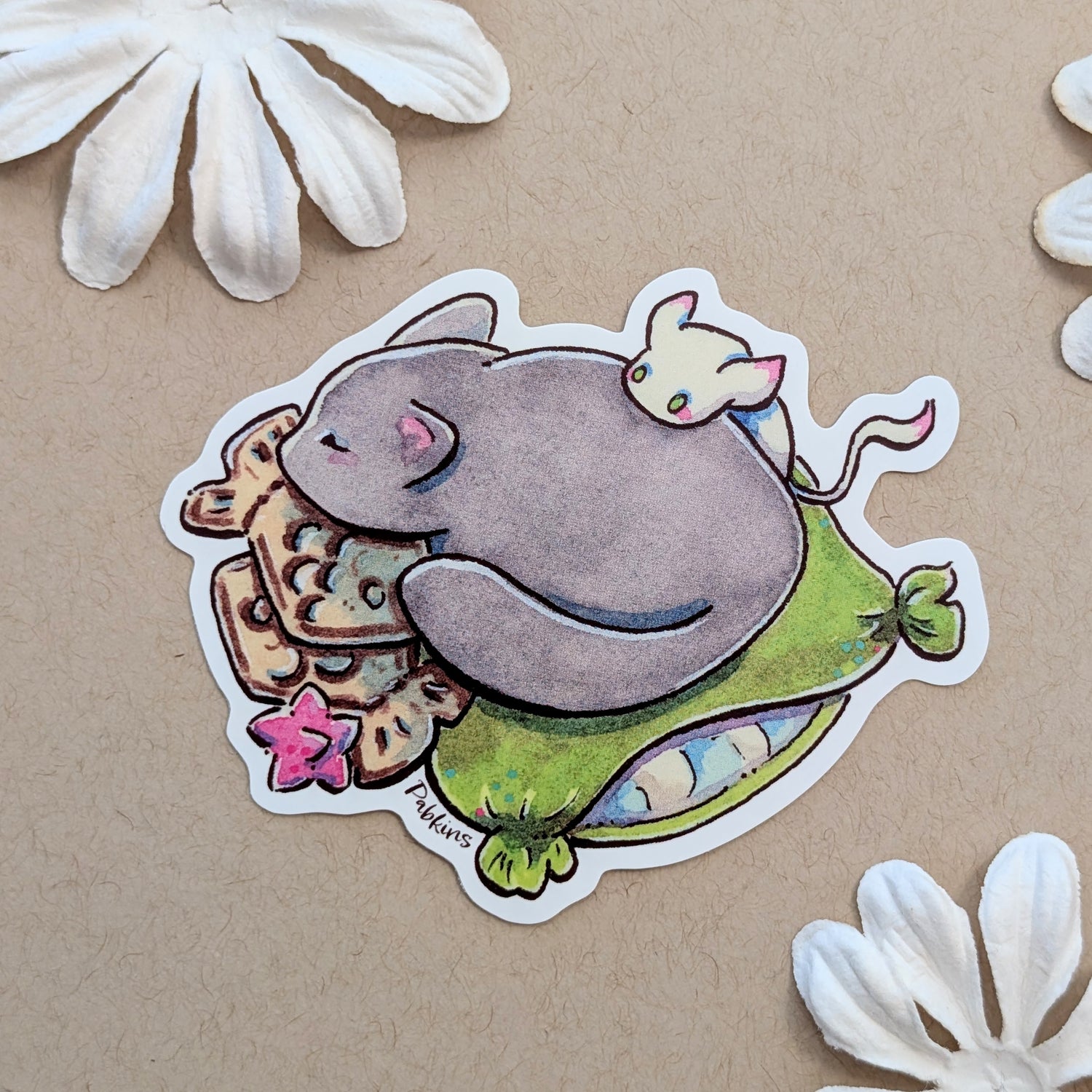 Sleeping Kitty - Vinyl Sticker
