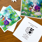 Snail Rider Mouse - blank greeting card Full View