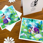 Snail Rider Mouse - blank greeting card Full View 2