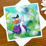 Snail Rider Mouse - blank greeting card Single View
