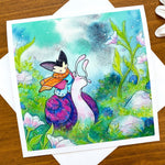 Snail Rider Mouse - blank greeting card Single View Alt