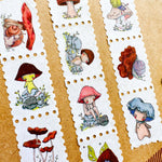 Snails & Mushi - Stamp Style Washi Tape Closeup