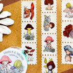 Snails & Mushi - Stamp Style Washi Tape Closeup 2