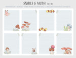 Snails and Mushi - Stationery set Single