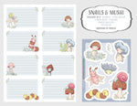 Snails and Mushi - Stationery set Single 2