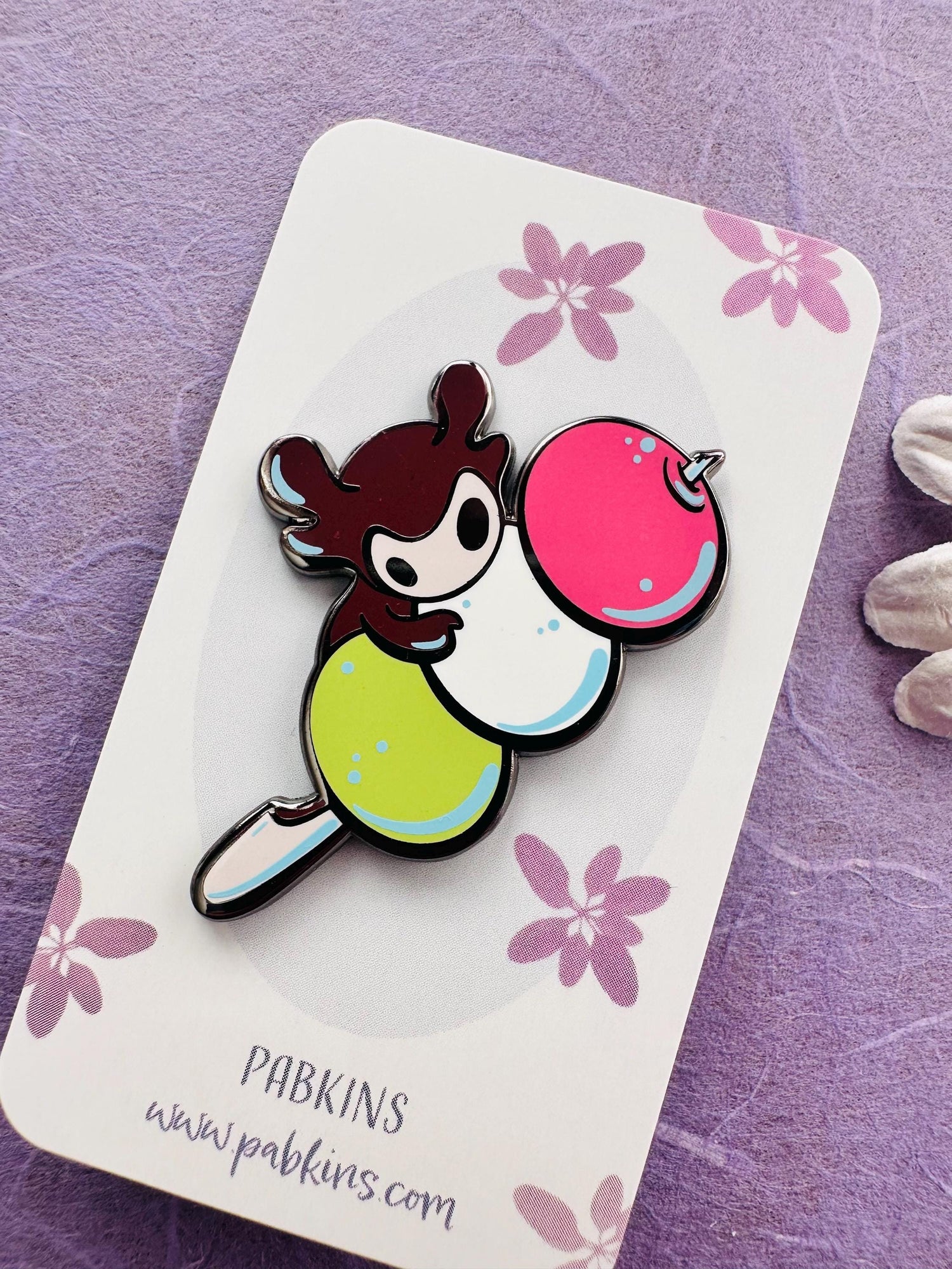Spirit Dango, mochi - hard enamel pin alt view