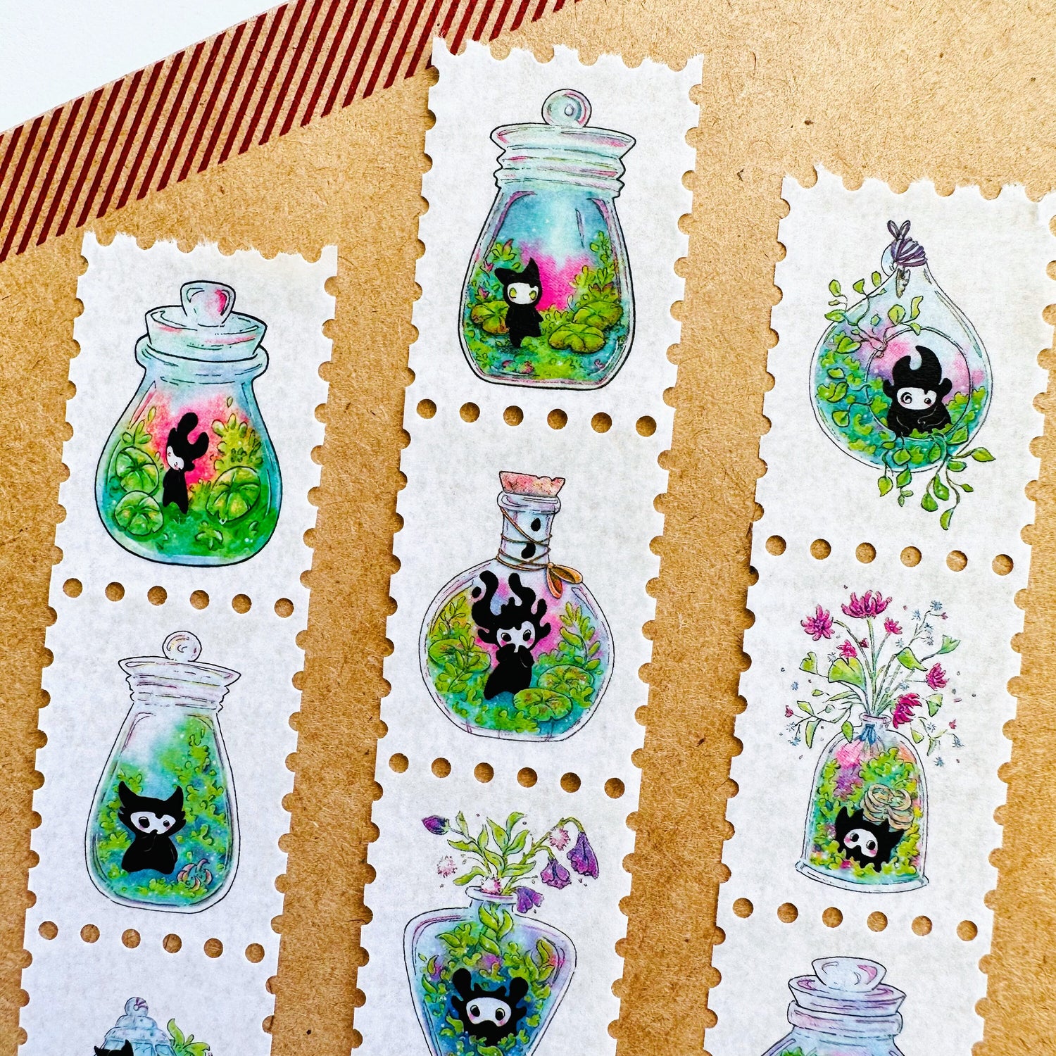 Spirit Jars - Stamp Style Washi Tape Closeup