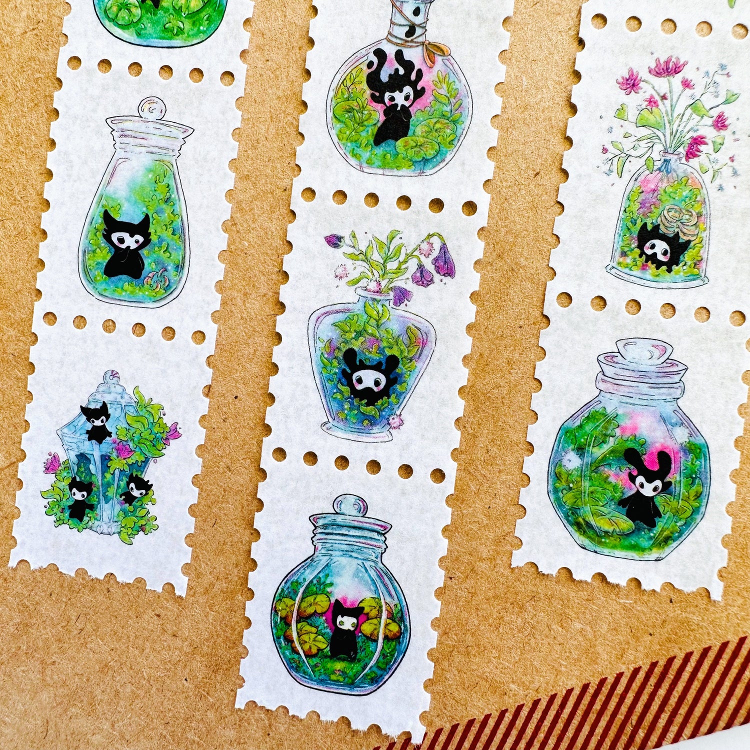 Spirit Jars - Stamp Style Washi Tape Closeup 2
