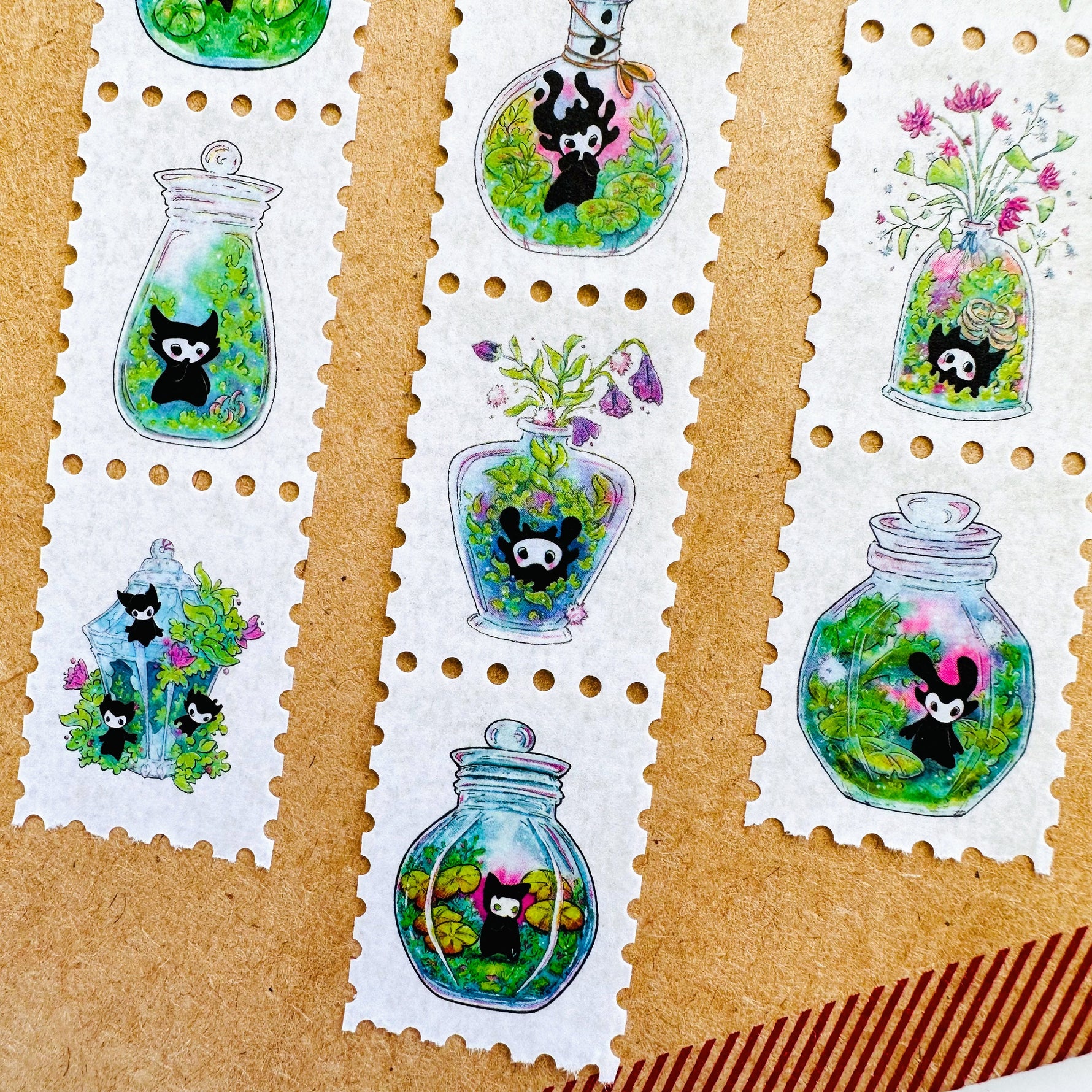 Spirit Jars - Stamp Style Washi Tape Closeup 2