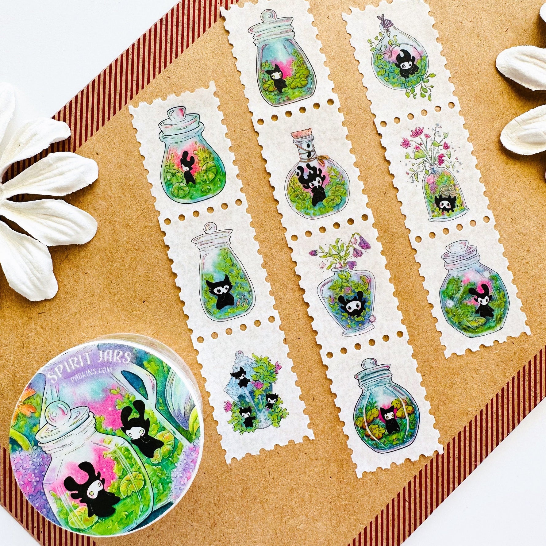 Spirit Jars - Stamp Style Washi Tape Front