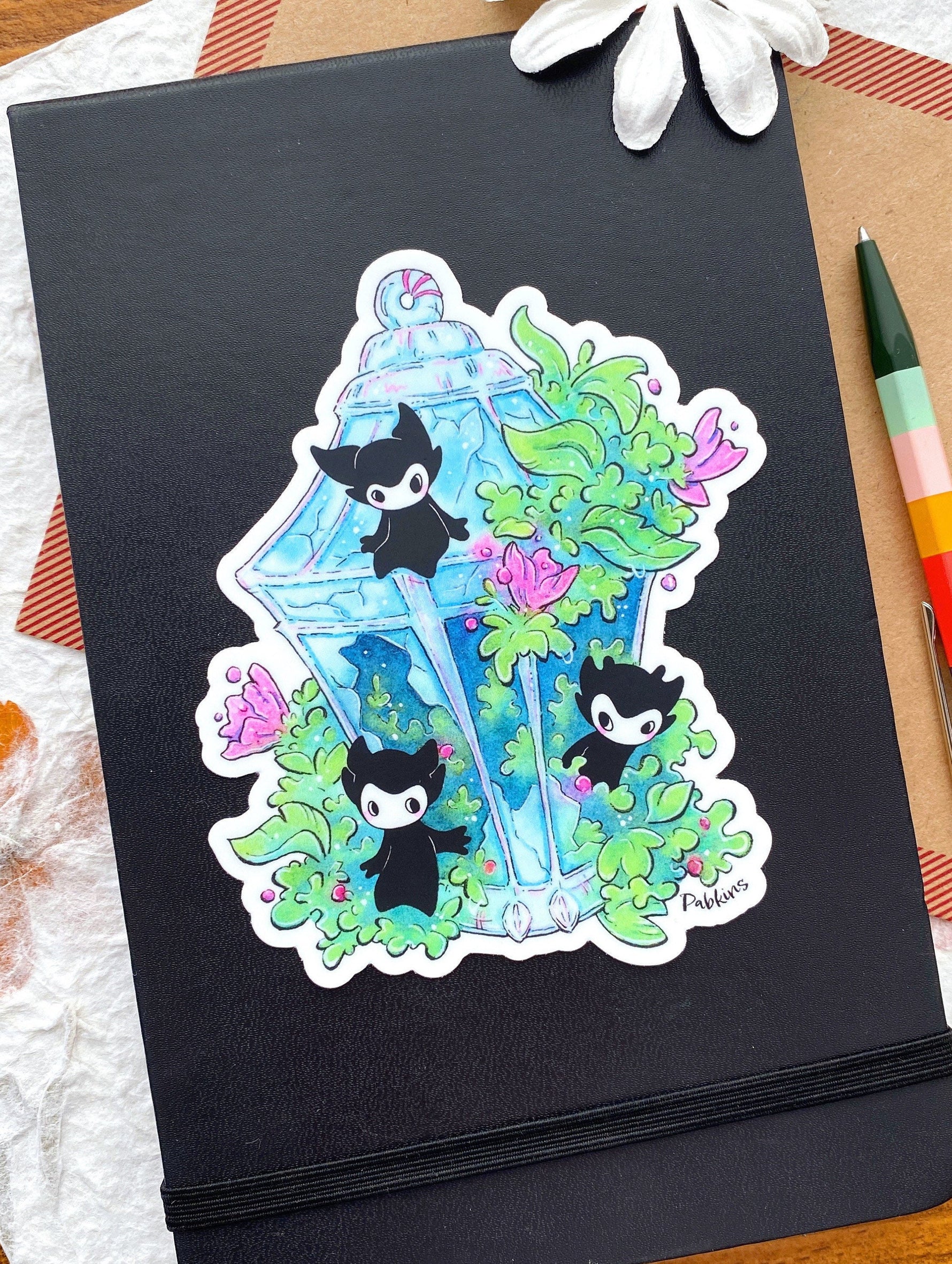 Spirit Lantern - large vinyl sticker Alt View 2
