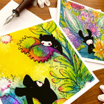 Spirits Among the Flowers - blank greeting cards Full View