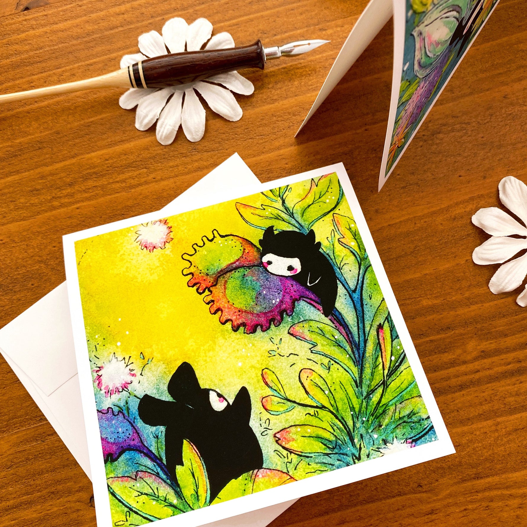 Spirits Among the Flowers - blank greeting cards Single View 3