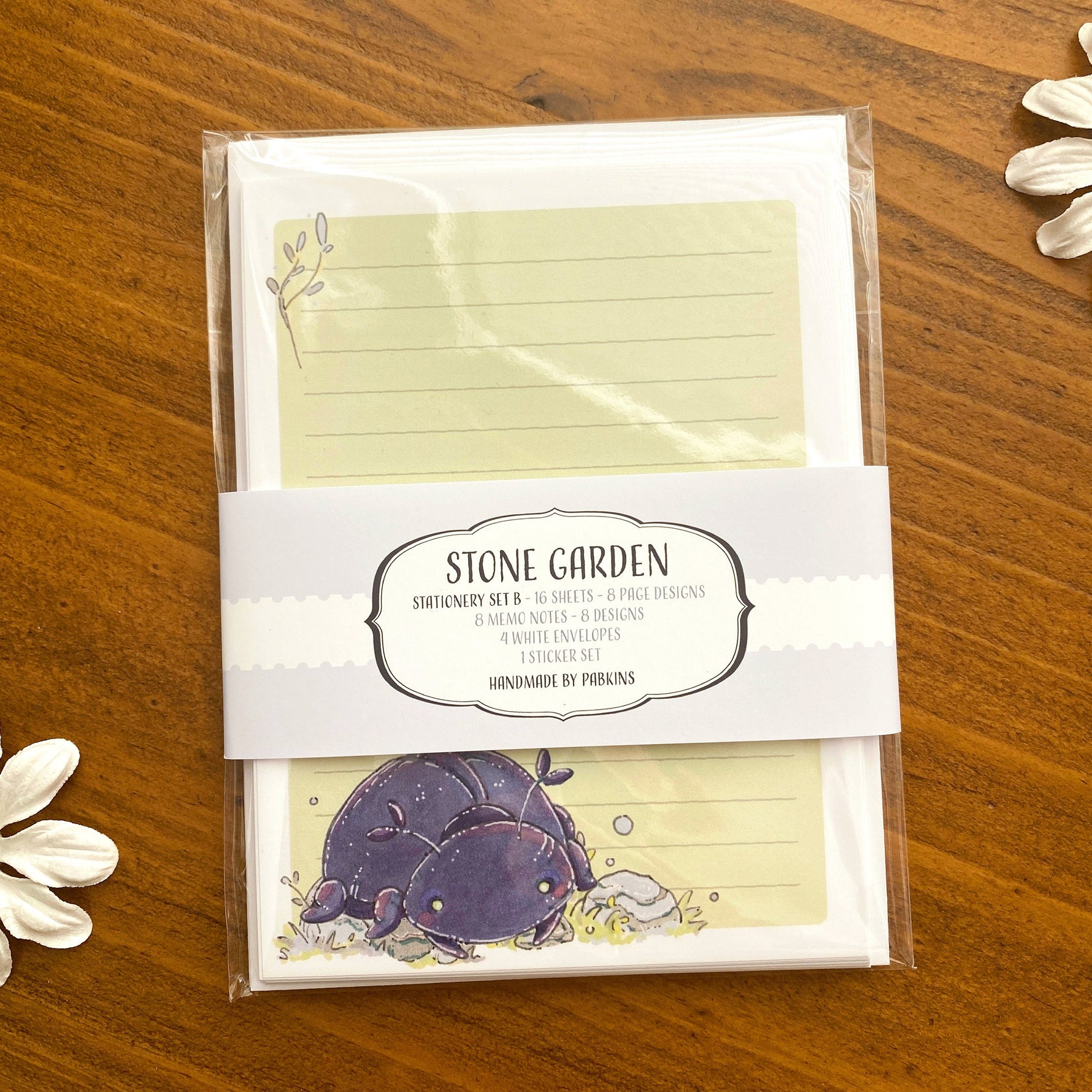 Stone Garden - Stationery set Packaged