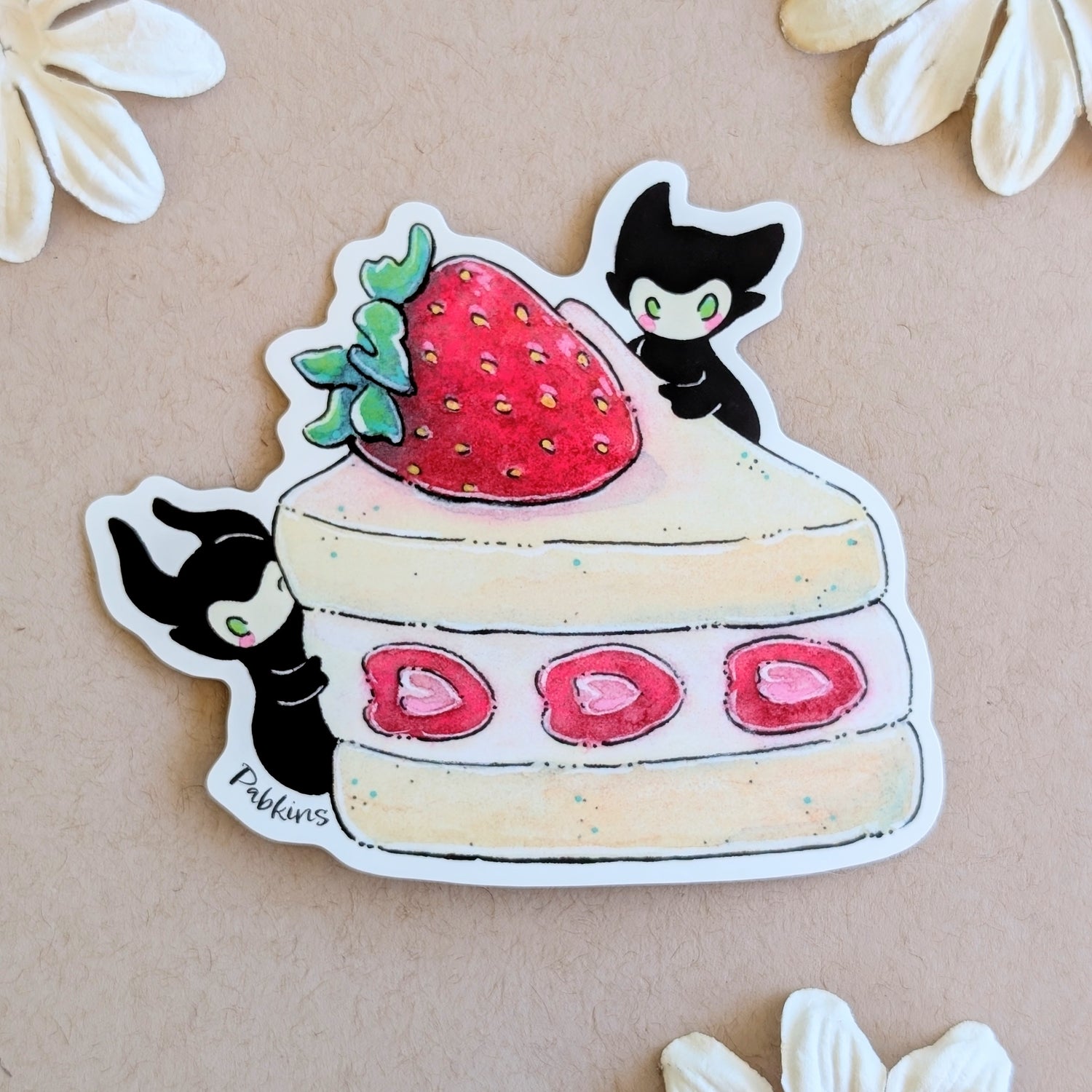 Strawberry Spirit Cake - Vinyl Sticker