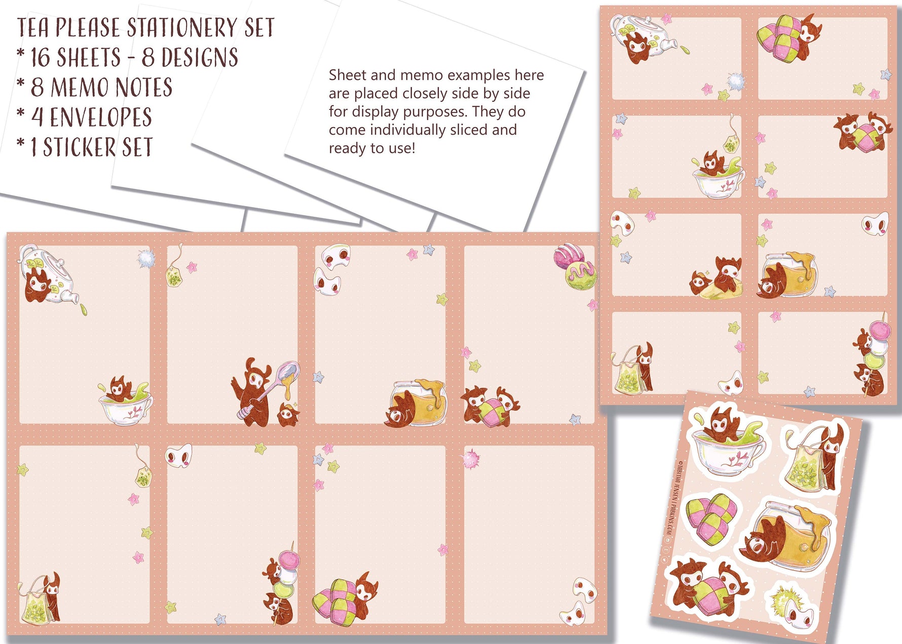 Tea Please - Little Spirits - Stationery set single 2