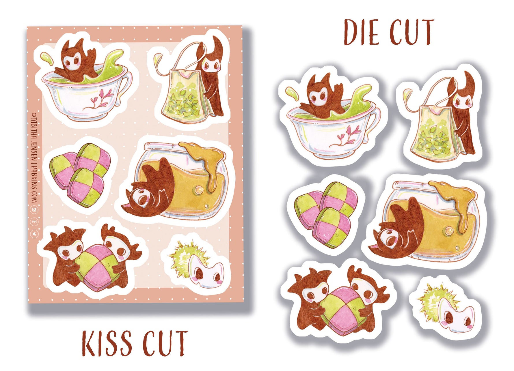 Tea Please - vinyl sticker sheet Front