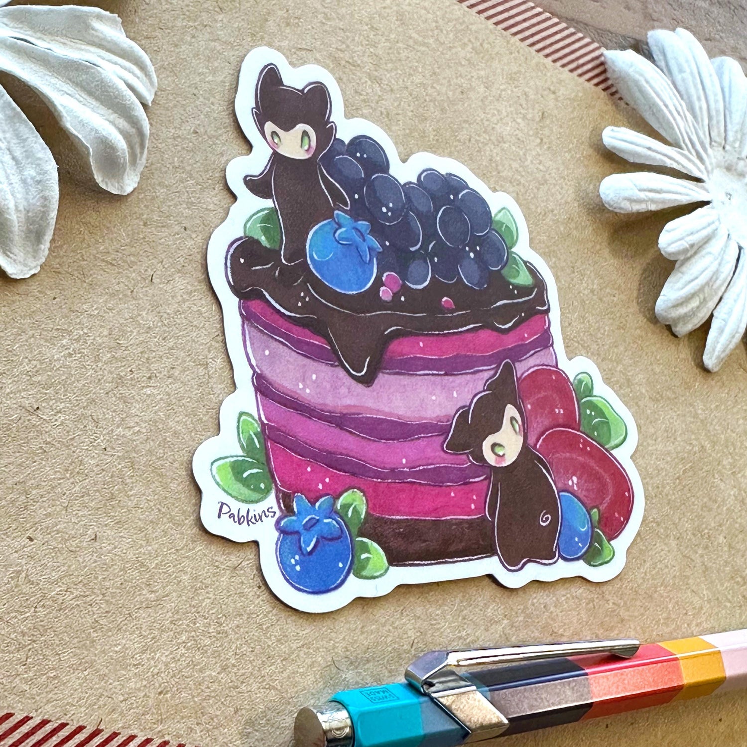 Triple Berry Spirit Cake - vinyl sticker Alt View