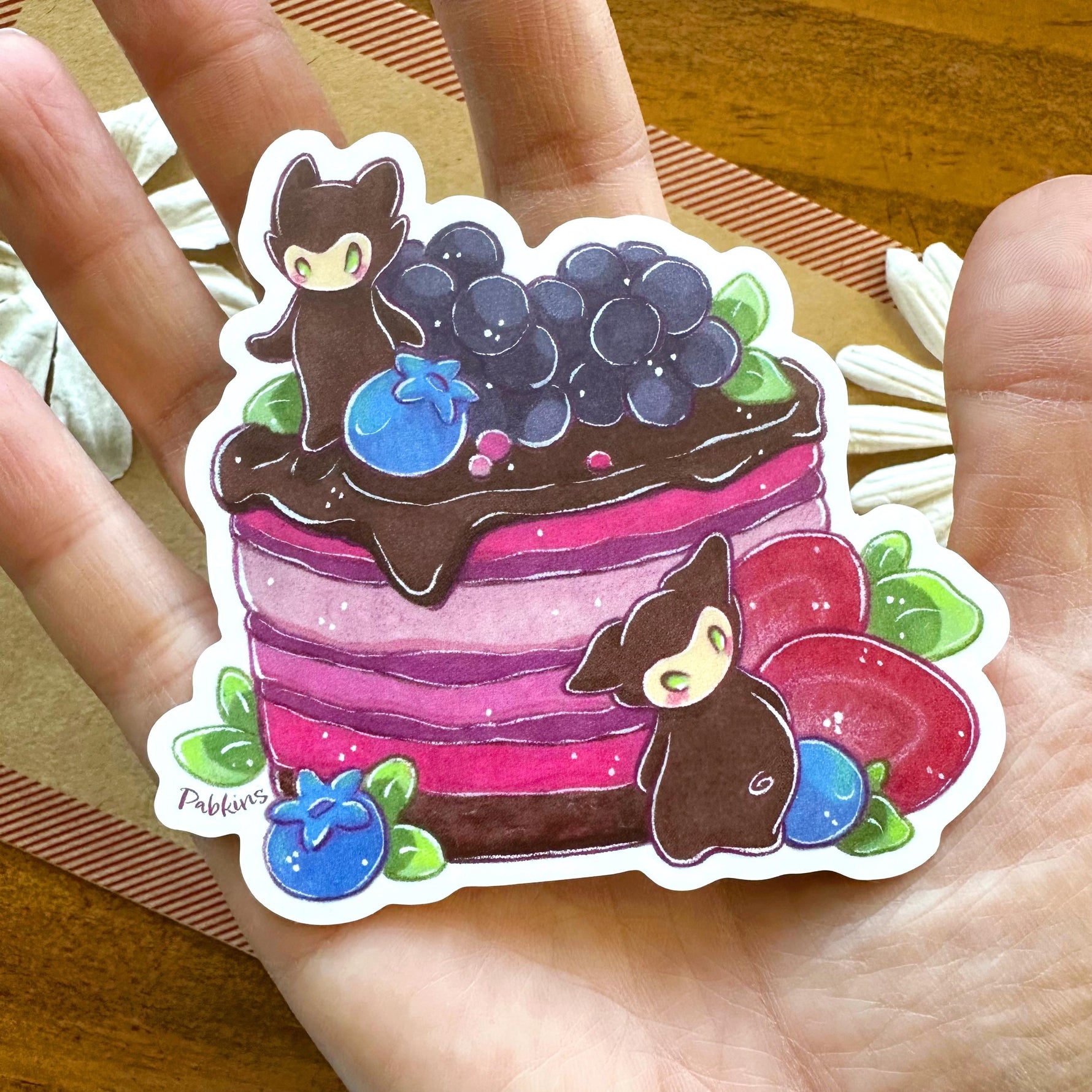 Triple Berry Spirit Cake - vinyl sticker Alt View 2