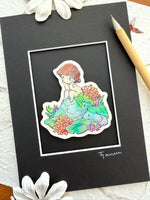 a dreamy afternoon mushi fae folk papercut painting