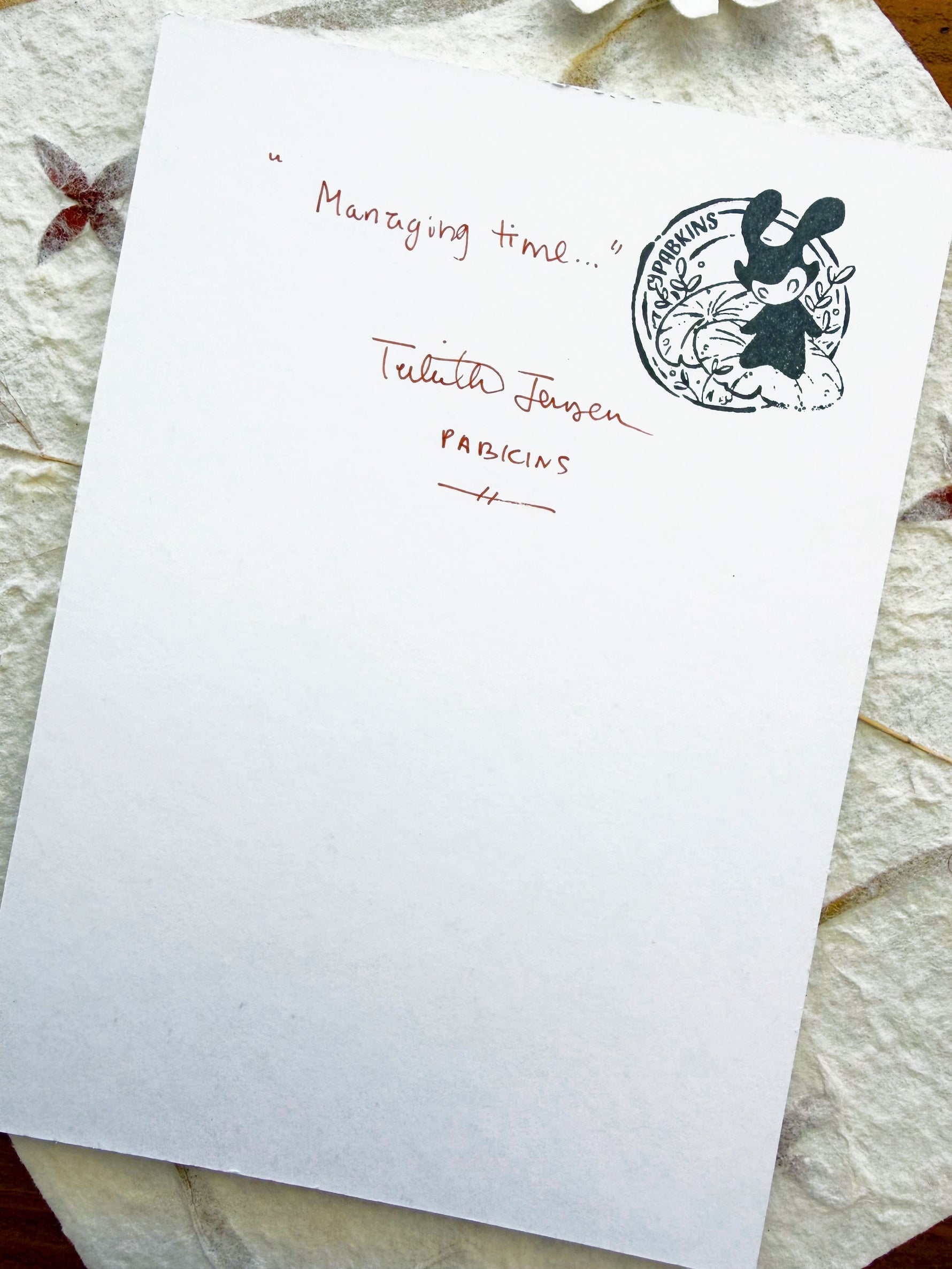 managing time titled back