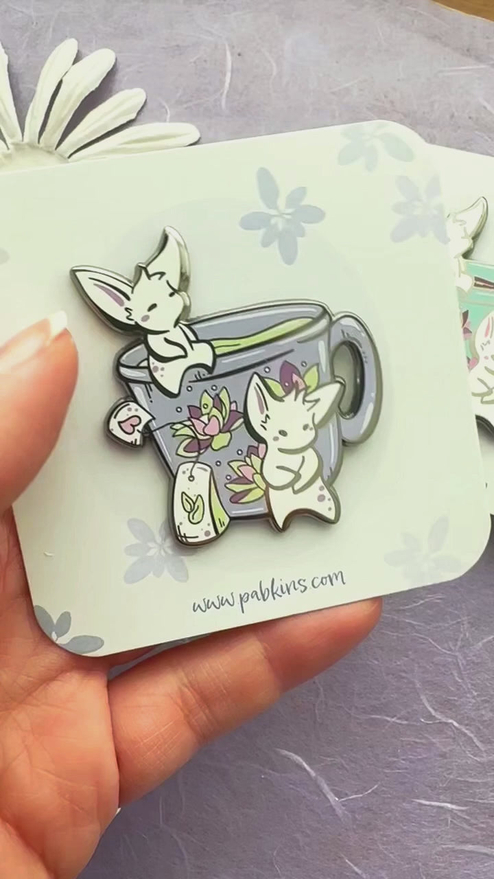 Tea Critters - hard enamel pin video