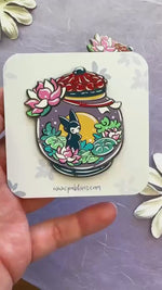 Little Spirits Lotus Jar - hard enamel pin video