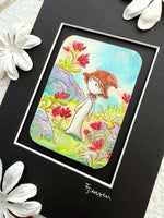 where was i headed mushroom folk painting side view